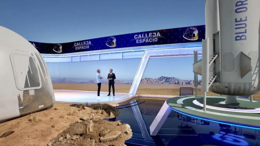 'Informativos Telecinco' recreó con realidad aumentada el viaje de Jesús Calleja al espacio.