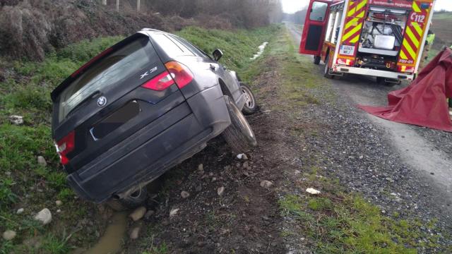 Imagen del accidente en Villadepalos (León)