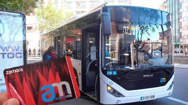 Imagen de la tarjeta de transporte público falsa que se está promocionando en Zamora