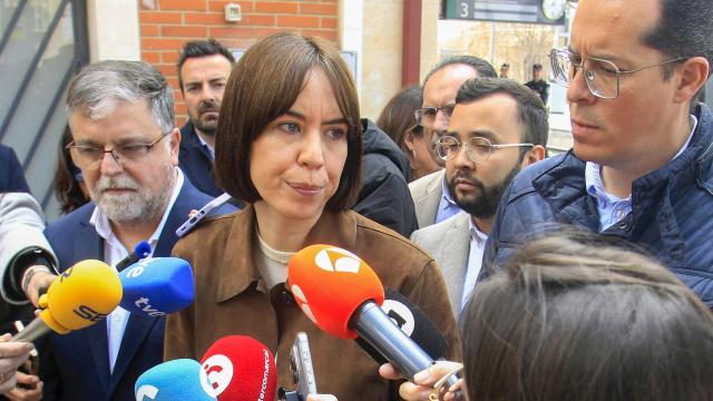La ministra Morant, durante su visita a Villena (Alicante), donde ha hecho este anuncio.