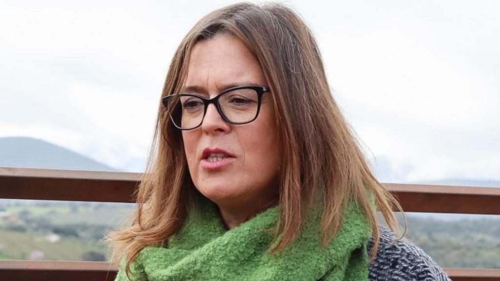 Esther Padilla, portavoz del Gobierno de Castilla-La Mancha, este sábado en Los Navalucillos (Toledo).