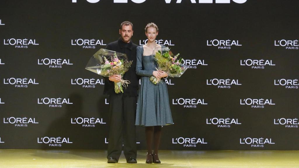 Jaime Álvarez y Andrea Gutiérrez, durante la entrega de premios.