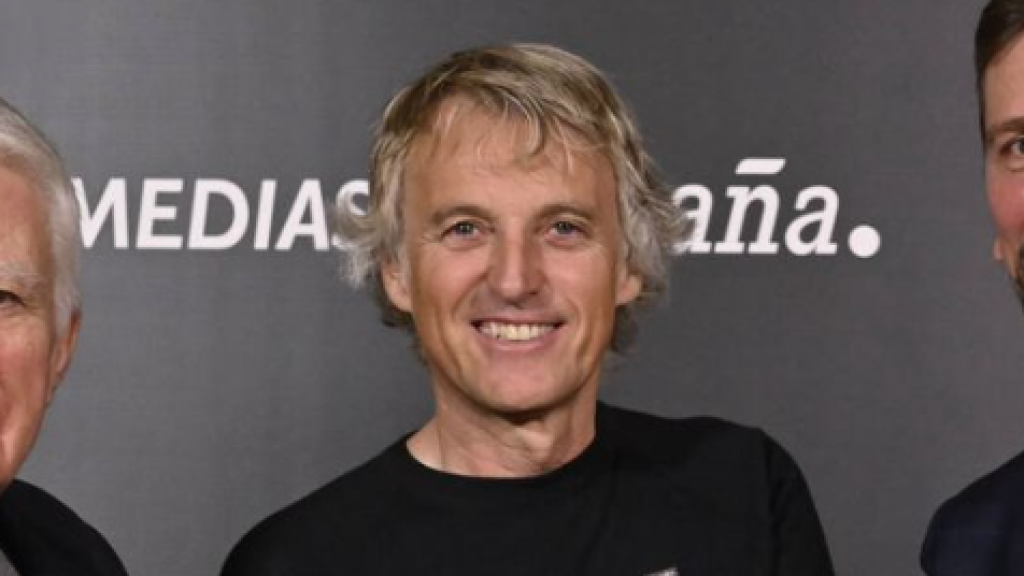 Paolo Vasile, Jesús Calleja y Ricardo Carbonero (Prime Video), el día que presentaron el proyecto, a finales de 2022..