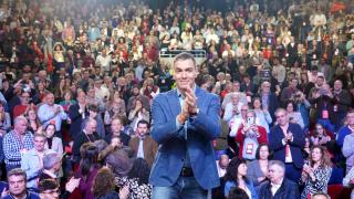 El presidente del Gobierno, Pedro Sánchez, durante su intervención en el XV Congreso del PSOE de Castilla y León, este sábado