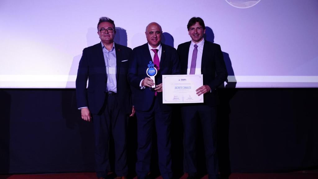 El subdelegado del Gobierno en Valladolid, Jacinto Canales, durante la recepción del Premio Nacional de Mejor Profesional Informático