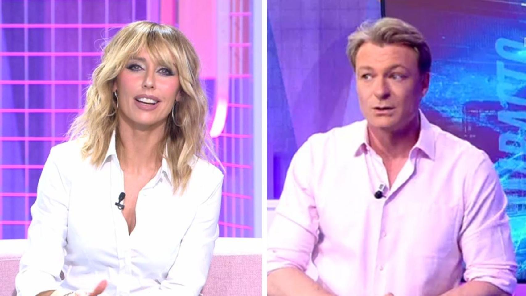 Emma García y Richard Pena, presentadora y redactor de 'Fiesta', en un fotomontaje.