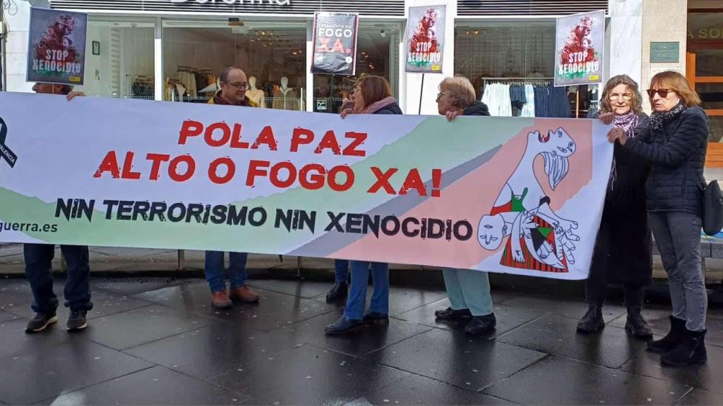 Santiago acoge una concentración para exigir el alto al fuego definitivo en Palestina