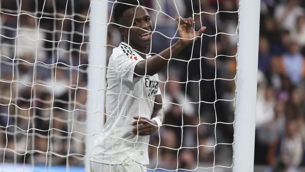Vinicius se lamenta de una ocasión fallada en el partido ante el Girona