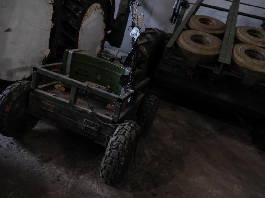 Drones terrestres fabricados por el Ejército de Ucrania, que se emplean para hacer asaltos y minar perímetros.