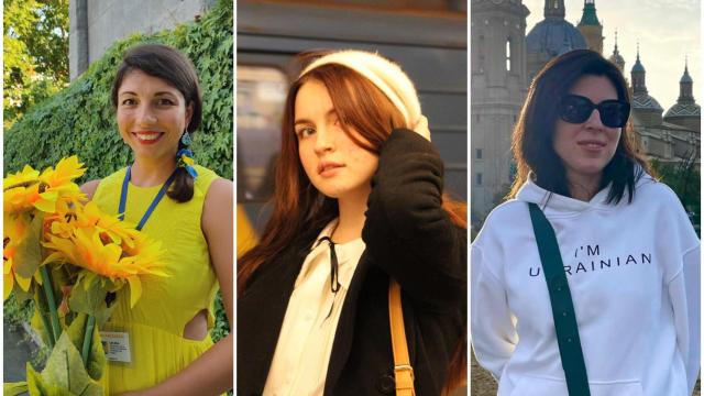 Marina, Viktoria y Natasha, ucranianas refugiadas en Zaragoza por la guerra