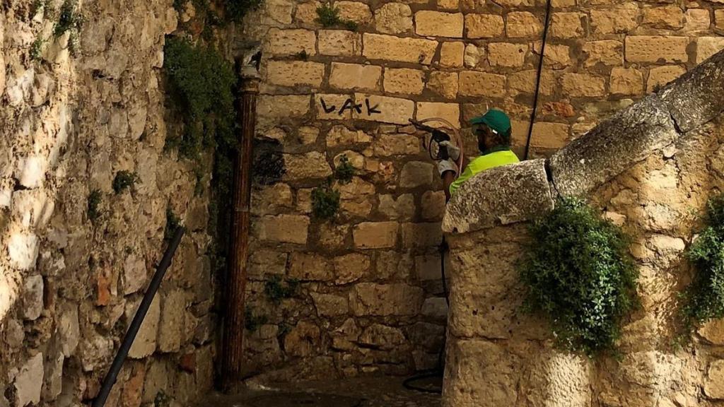 Pintada en Cuenca. Foto: Ayuntamiento.