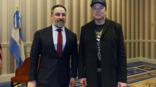 Elon Musk, junto a Santiago Abascal.