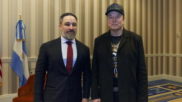 Elon Musk, junto a Santiago Abascal.