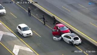 Tres heridos en un accidente entre dos coches en Alfonso Molina en A Coruña