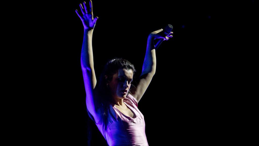 Amaia en un momento de su concierto en el Movistar Arena el 23 de febrero de 2025. Foto: Europa Press / Ricardo Rubio