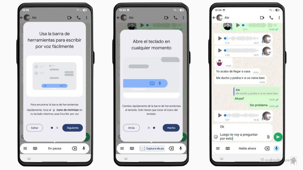 Teclado con dictado por voz de Samsung