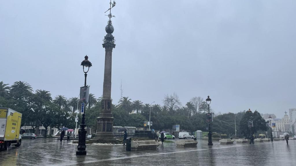 Mañana de lluvia en A Coruña.