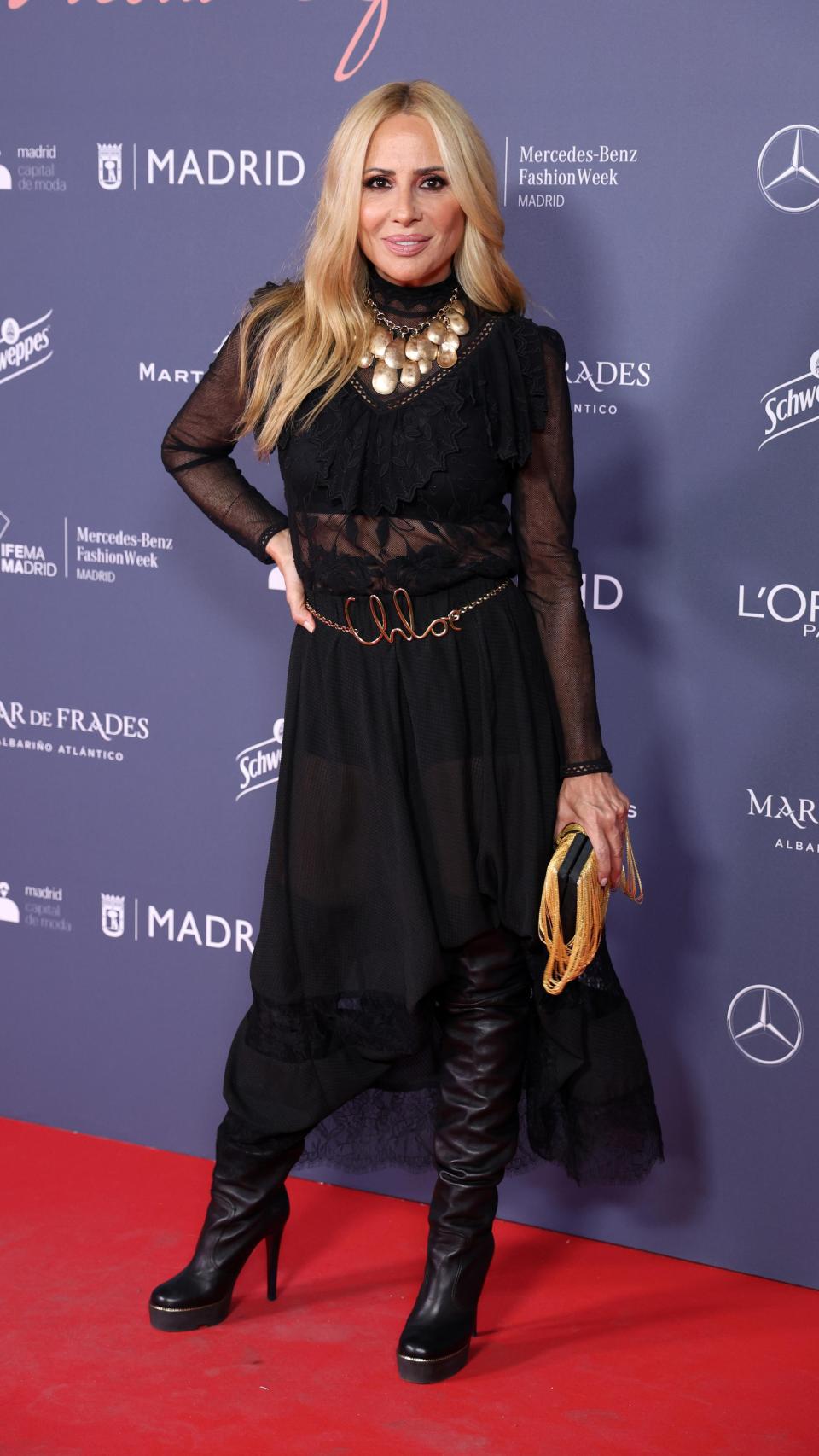 Marta Sánchez el día de apertura de la MBFW.