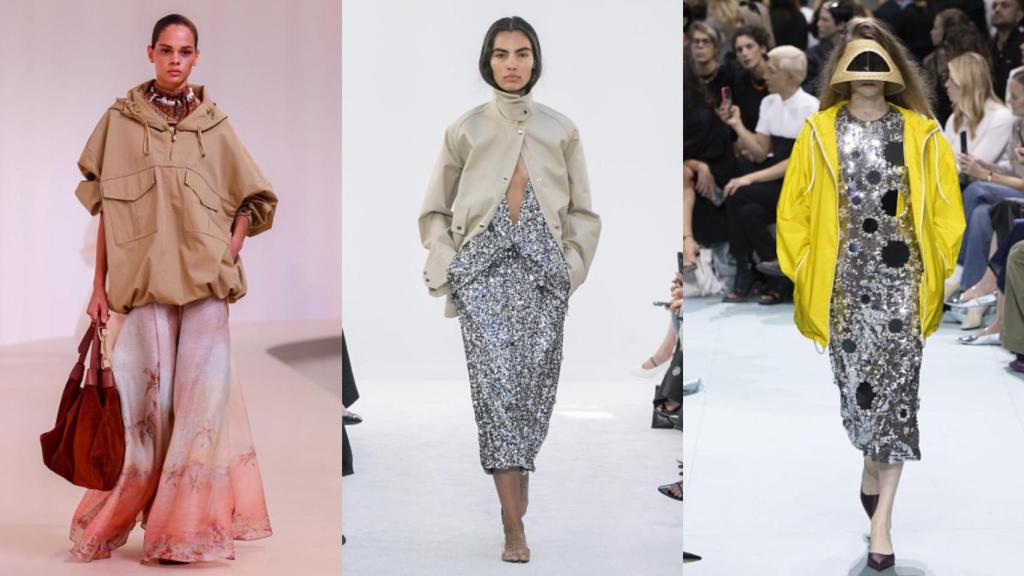 Siluetas de Zimmermann, Brandon Maxwell y Prada.