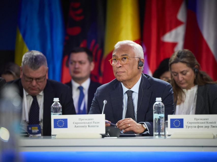 El presidente del Consejo Europeo, António Costa, durante la cumbre de Kiev