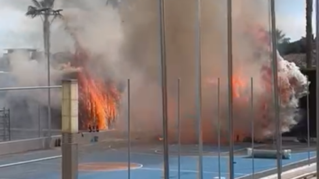 El incendio de este mediodía en la UA.