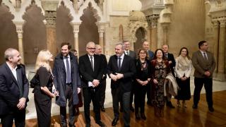 La Aljafería ha sido la primera parada  en Zaragoza de la delegación del Parlamento Europeo