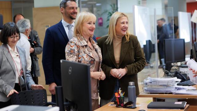 La consejera de Industria, Comercio y Empleo, Leticia García, en la presentación de los nuevos servicios de la oficina virtual del Servicio Público de Empleo de Castilla y León