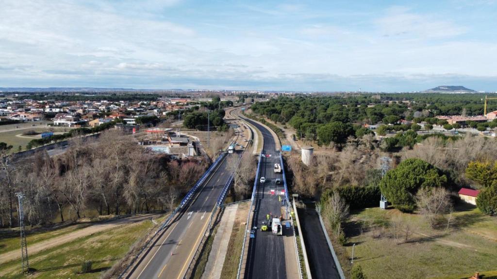 Trabajos realizados en la N-601 entre Boecillo y Laguna de Duero