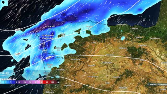 Previsión de precipitaciones por Meteored