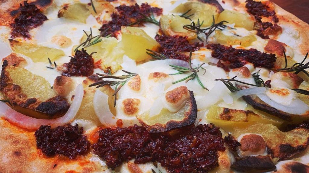 Una de las pizzas del restaurante.