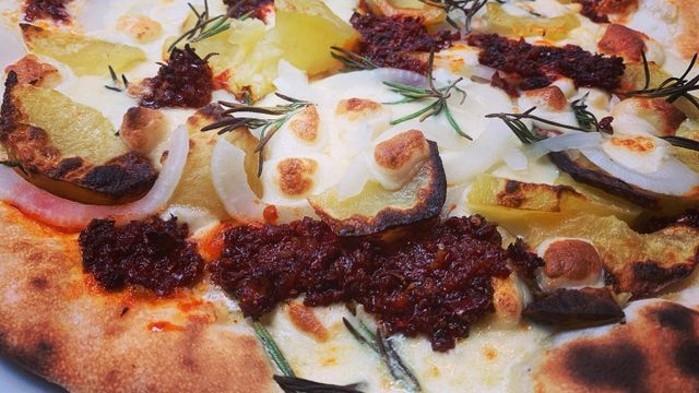 Una de las pizzas del restaurante.