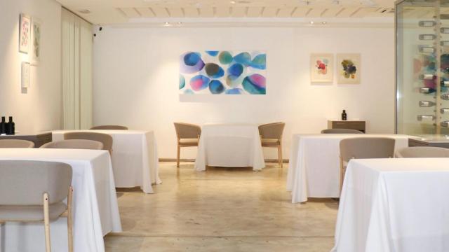 La sala del restaurante Lienzo (Valencia).