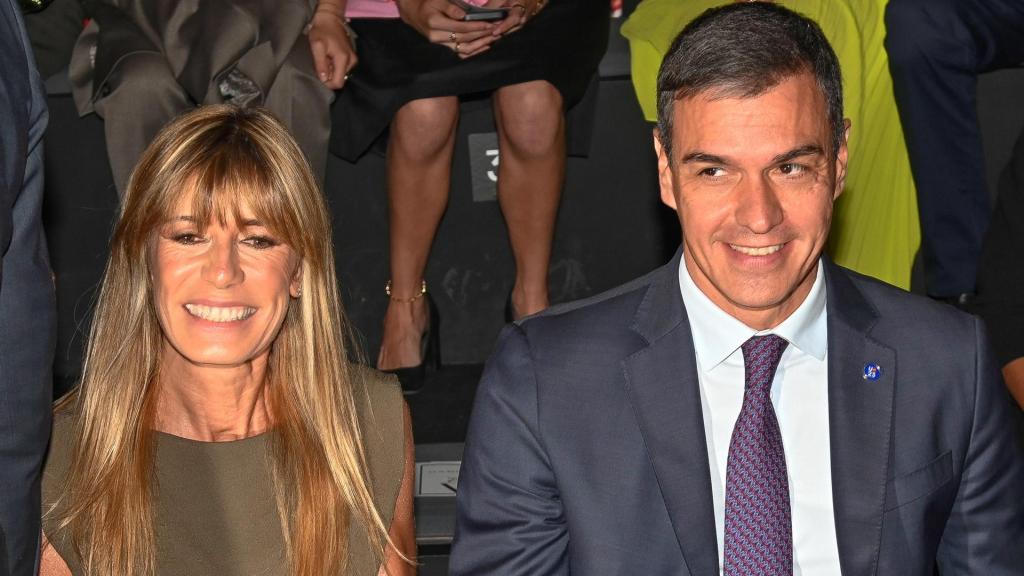 Begoña Gómez y Pedro Sánchez, en la Fashion Week de Madrid. Septiembre de 2023.