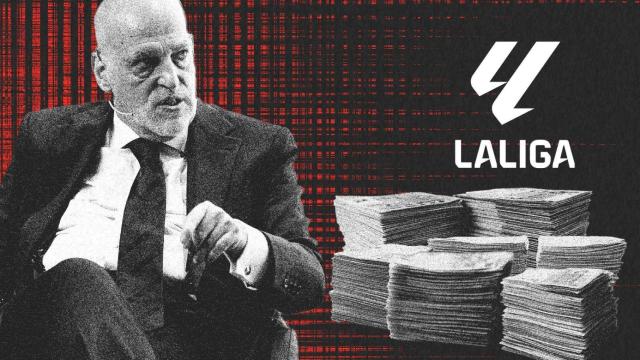 Javier Tebas en un fotomontaje.