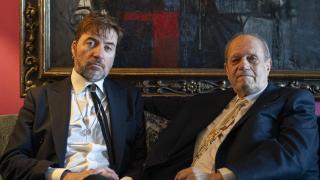 Albert Serra  y Pere Gimferrer en casa de este último. Foto: Pau Venteo