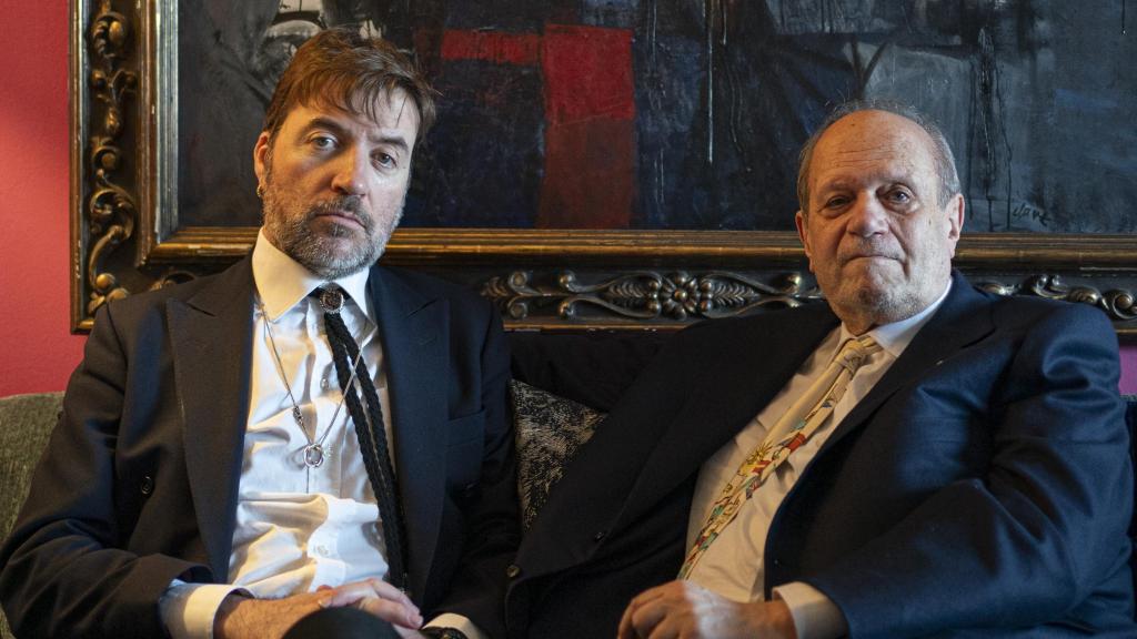 Albert Serra  y Pere Gimferrer en casa de este último. Foto: Pau Venteo