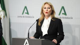 Carolina España, este lunes tras el Consejo de Gobierno.