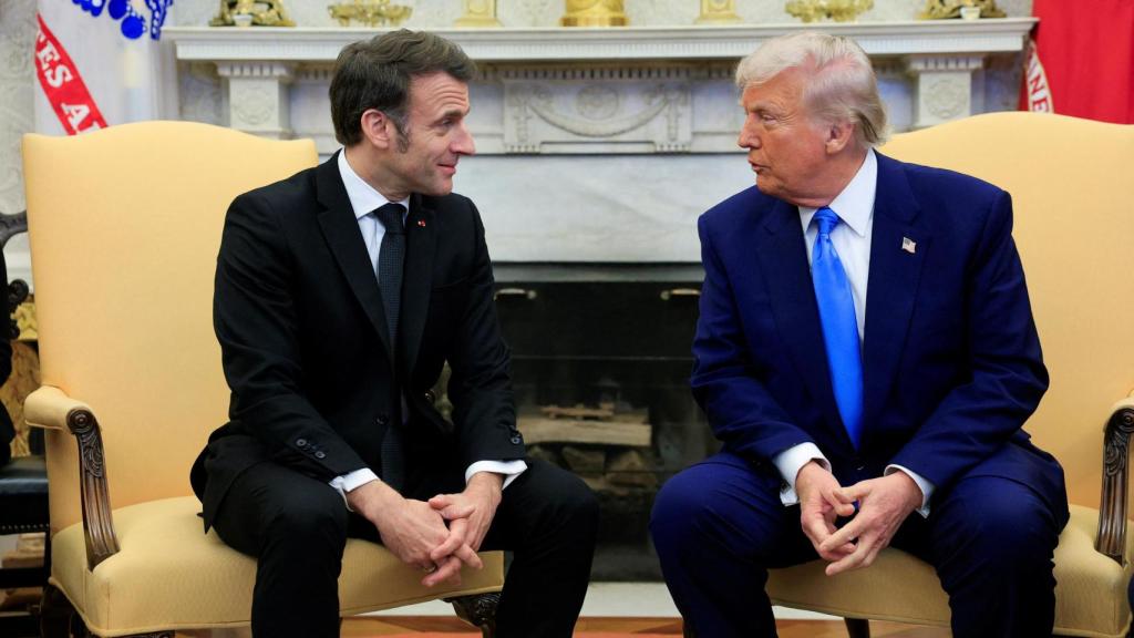 Trump reunido con Macron en el Despacho Oval