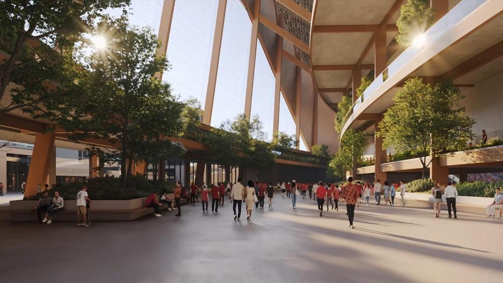 La madera sería la protagonista tanto en la cubierta como en el interior del RFK Stadium