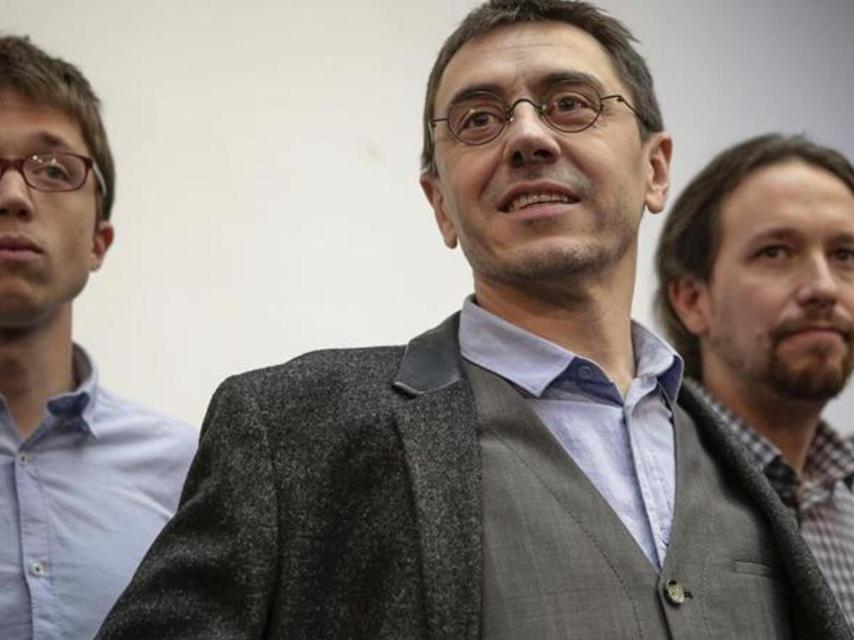 Íñigo Errejón, Juan Carlos Monedero y Pablo Iglesias, en una imagen de archivo.