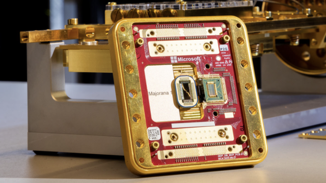 Majorana 1, el procesador cuántico de Microsoft.