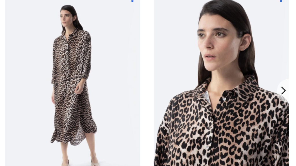 Vestido largo estampado.