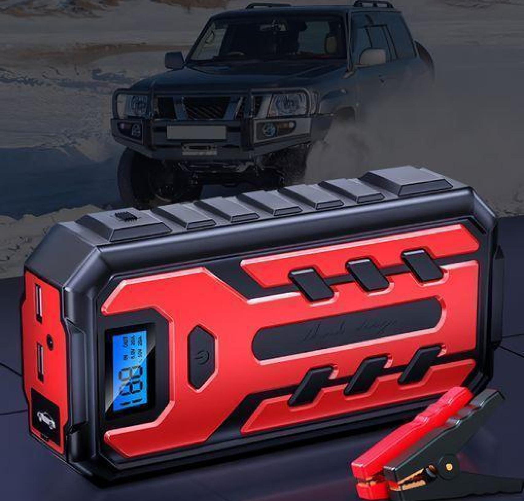 Arrancador de coche con banco de energía 15000mah de Carrefour.