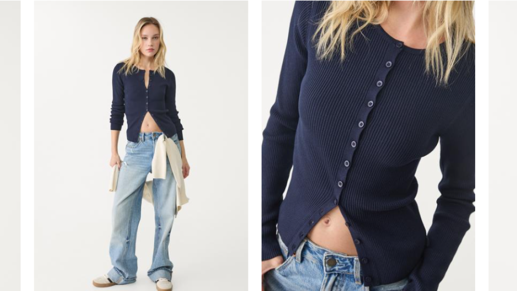 Chaqueta de punto canalé. Ref. 1501/810/010