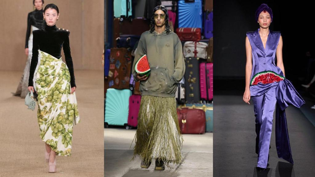 Siluetas de Balmain, Moschino y Yanina Couture.