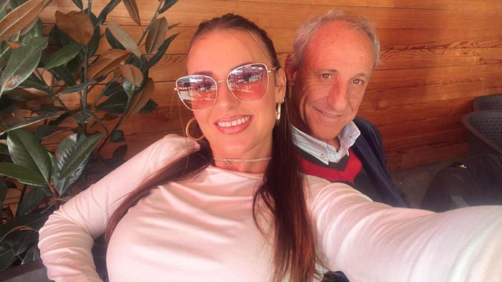 Fermín Cacho con su hija Macarena