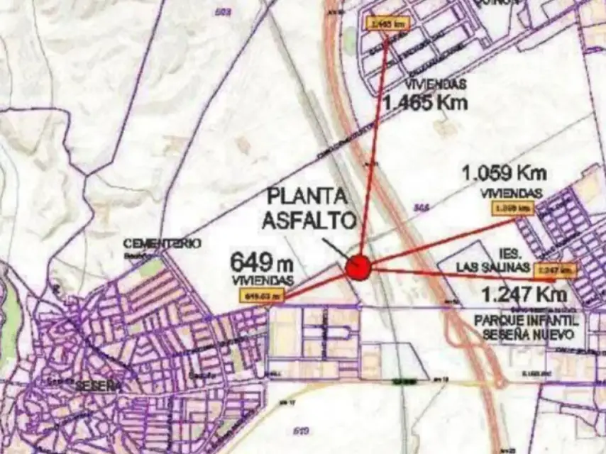 La planta se levantará entre tres núcleos de población.