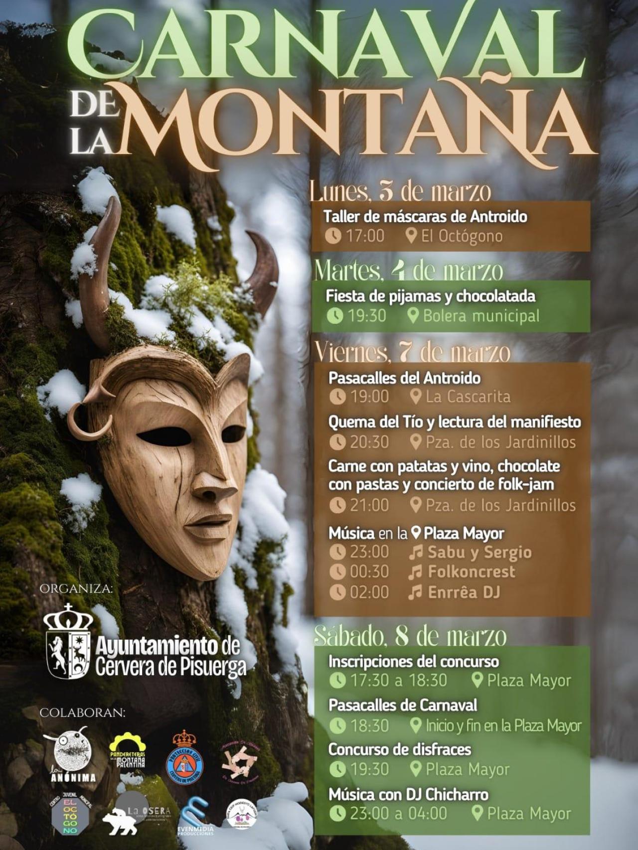 Programación del carnaval de Cervera
