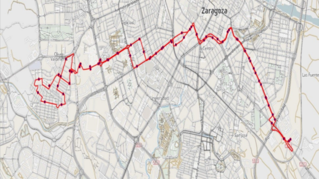 Nuevo recorrido de la línea 38.