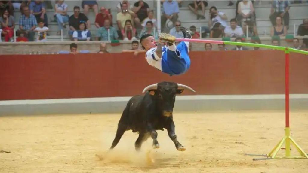 Uno de los artistas, durante la celebración de uno de los espectáculos.